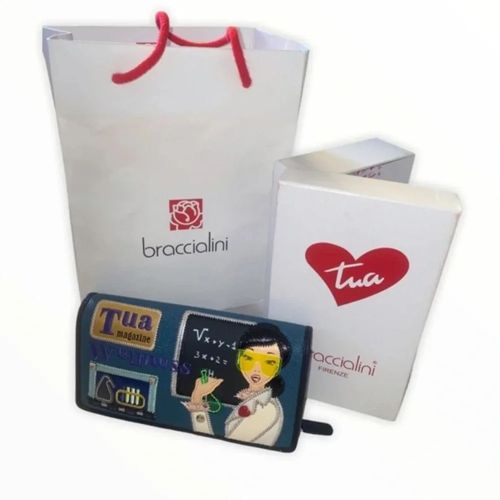 Braccialini Woman Scientist Zipper‎ Wallet NEW​